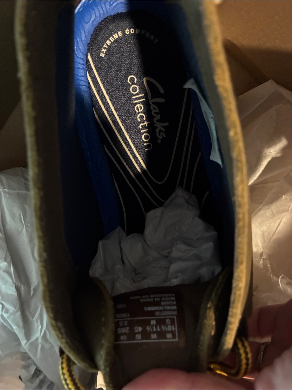 Clarks Brown and Olive Leather Chukka Boots - Picture 10 of 10